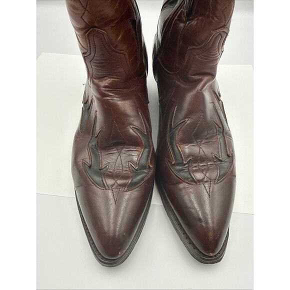 Vintage Code West Cowboy Western Boots Men\'s 9,5 M Brown & Black main image 8